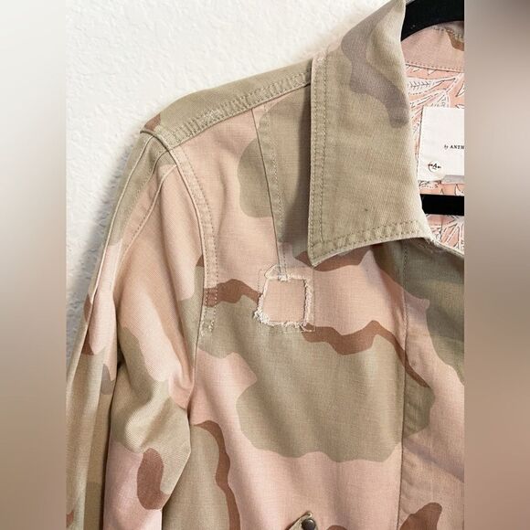 ANTHROPOLOGIE Lida Pink Camo Utility Jacket - Small - Picture 6 of 11